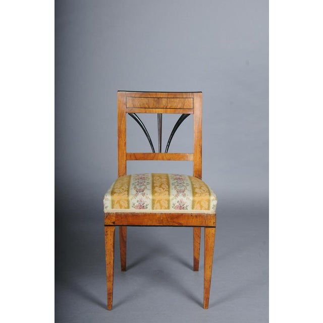 Vintage Biedermeier Chairs in Cherry Wood, Set of 4 For Sale - Image 6 of 15