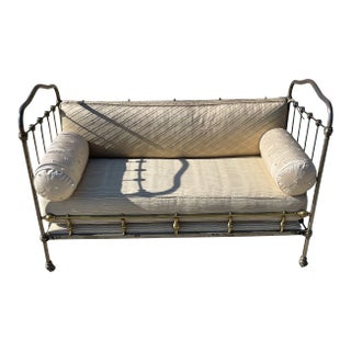 Vintage Victorian Cast Iron Daybed For Sale