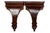 A handsome pair of vintage Gothic Revival wall corbels crafted in richly toned possibly mahogany (or mango wood with...
