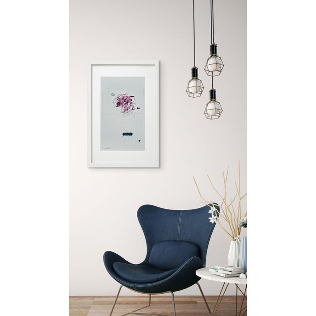Organic Modern Minimalist Flower Study. Oil and pencil on high quality 'Hahnemuhle' Canvas Grain Fine Art paper. Original...