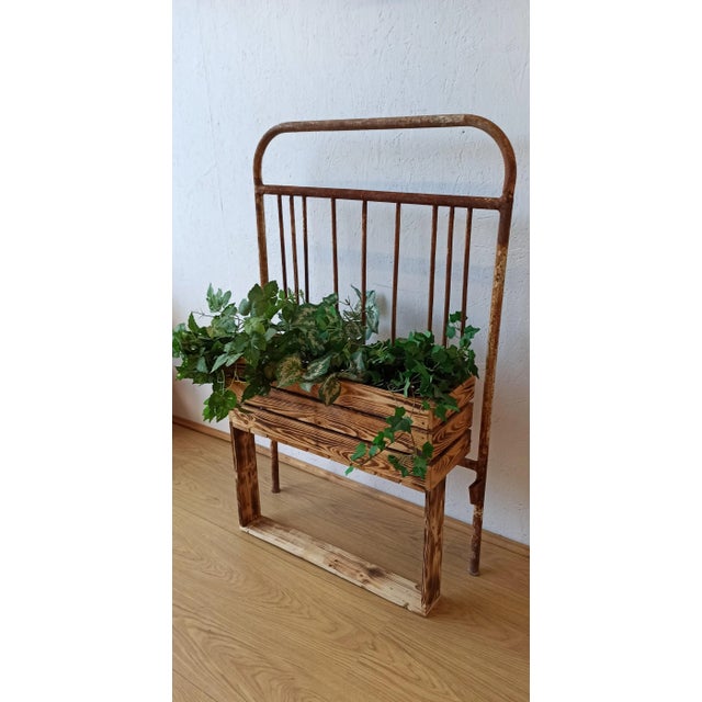 Brown Vintage Flower Stand, 1960s For Sale - Image 8 of 12