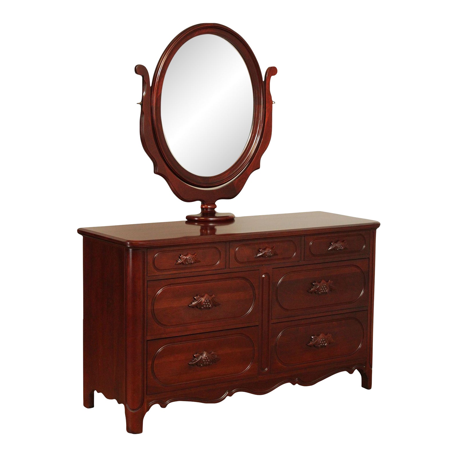 Davis Co. Lillian Russell Collection Cherry Bureau with Mirror