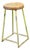 Industrial Stool with Pine Seat, Czech, 1940s For Sale