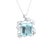 Contemporary 24.56 Carat Aquamarine Diamond 18k White Gold Pendant Necklace For Sale - Image 3 of 7