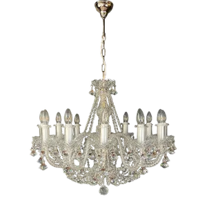 Early 21st Century Bohemian Art Nouveau Crystal Chandelier