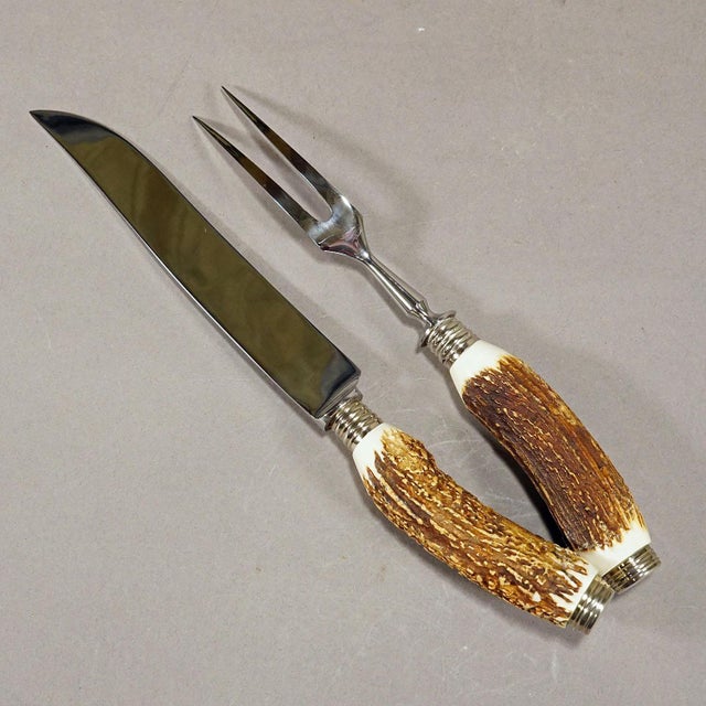 SOLINGEN リンダーゾーリンゲン　鹿彫刻　 Old Solingen SOLINGEN リンダーゾーリンゲン 鹿彫刻 Old Solingen 武具 - 武具