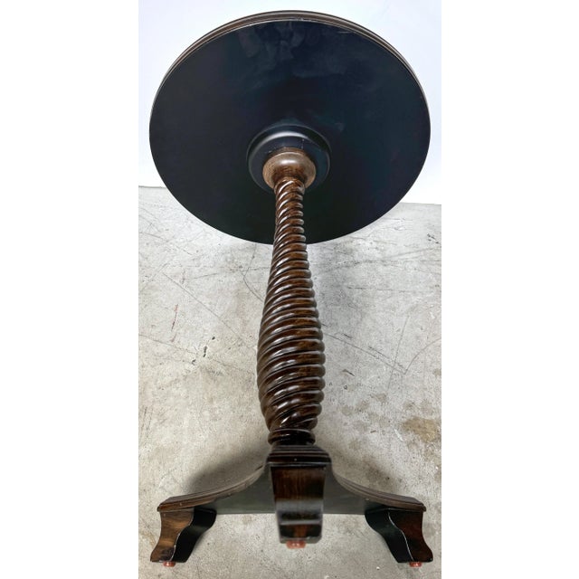 English Regency Style Eglomise Reverse Painted Neoclassical Side Table For Sale - Image 9 of 9