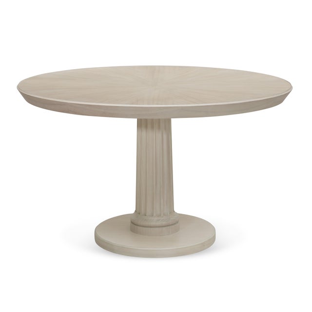 Wood Bunny Williams Home Fluted Pedestal Belvedere Dining Table in Whitewash For Sale - Image 7 of 7