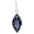 Silver Contemporary Marquise Cut Dainty Iolite Drop Pendant for Her For Sale - Image 6 of 10