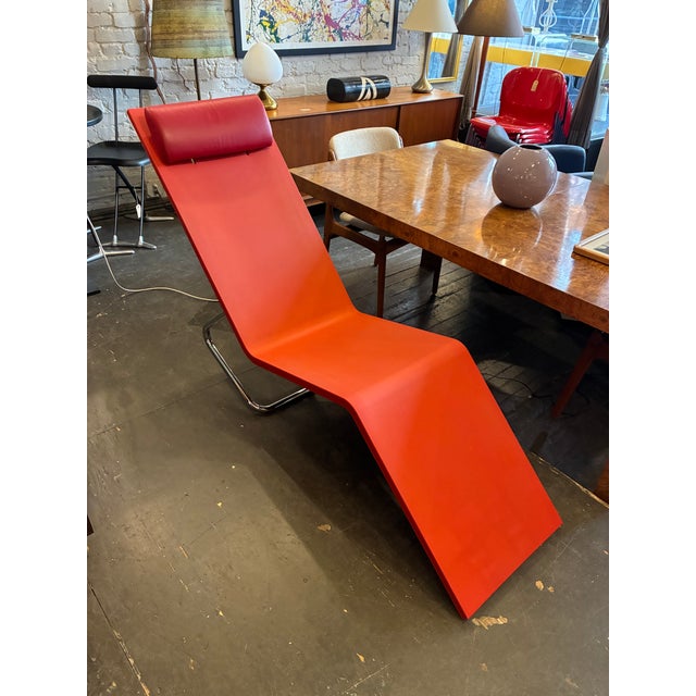 MVS Lounge Chair in red by Maarten Van Severen for Vitra, 2006, Germany in red. Rarely seen on this side of the pond, the...
