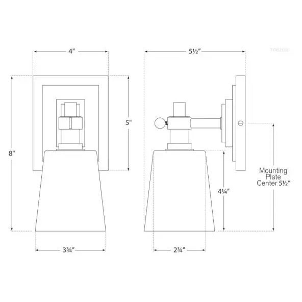 Visual Comfort Thomas O'Brien for Visual Comfort Signature Bryant Single Bath Sconce in Polished Nickel with White Glass For Sale - Image 4 of 4