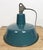 Industrial Petrol Enamel Factory Lamp with Cast Iron Top, 1960s For Sale - Image 14 of 18