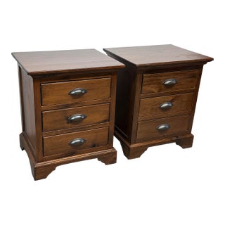 Mission to Rustic Style Nightstands, Pair For Sale