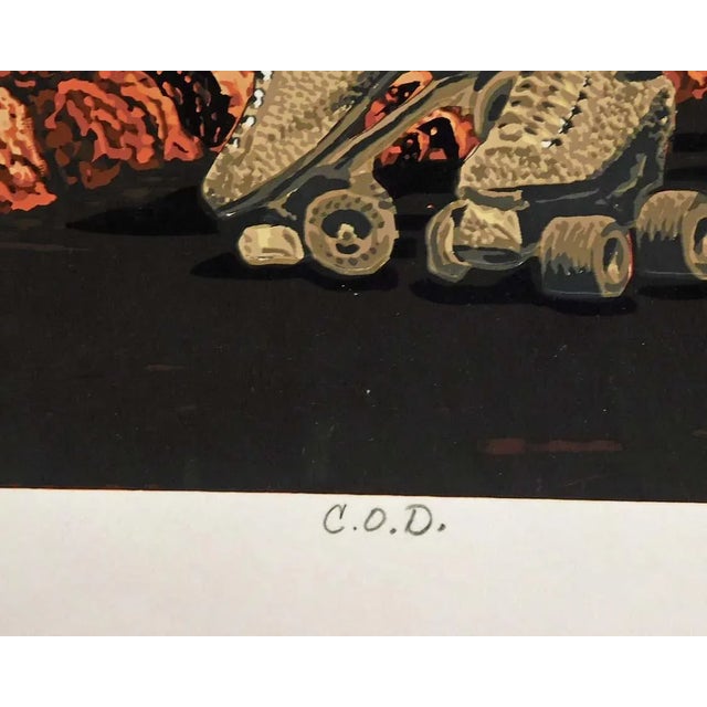 1980s 1980s John, Dallas "c.o.d" Signed & Numbered Serigraph Art, Roller Skating For Sale - Image 5 of 5