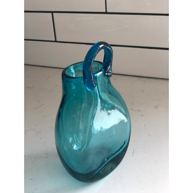 Late 20th Century Handblown Glass Hanging Wall Vase For Sale - Image 10 of 10