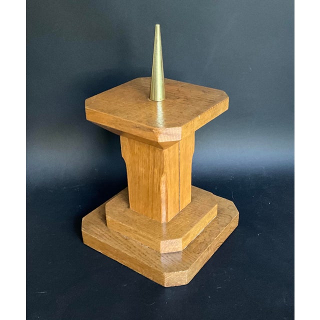 Set of Four French Oak Altar Candle Holders, France, circa 1940 A rare and elegant set of four French altar candle...