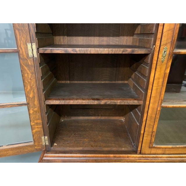 Wood Burr Walnut Bookcase from Waring & Gillow, 1910 For Sale - Image 7 of 18
