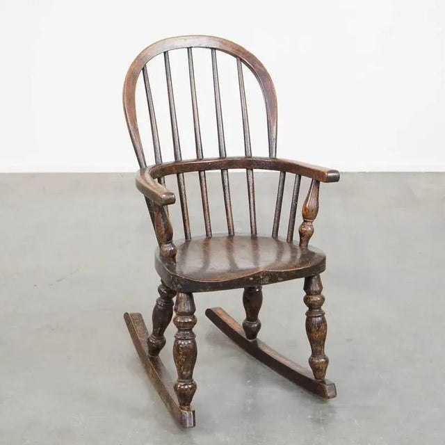English Windsor Children's Rocking Chair, Early 19th Century For Sale - Image 12 of 12