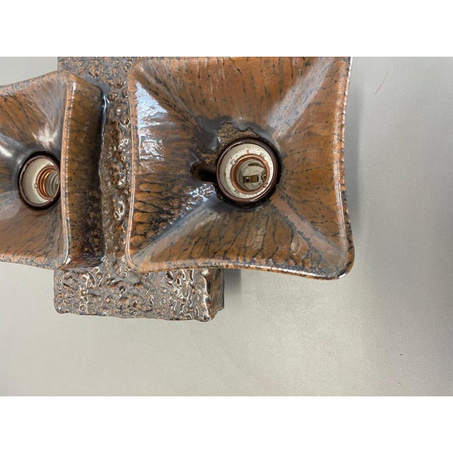 Brown Vintage German Pop Art Fat Lava Wall Light from Traudl Brunnquell, 1960s For Sale - Image 8 of 18