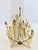 1960s Mid-Century Modern Gold & Frosted Stripe Cocktail Glass Barware Caddy, Set of 8 For Sale - Image 9 of 9
