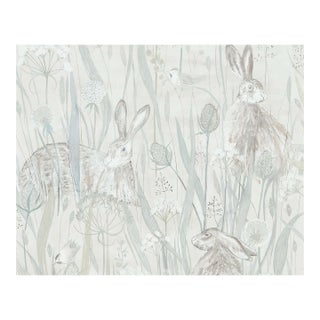 Sanderson Dune Hares Wallpaper – Mist/Pebble For Sale