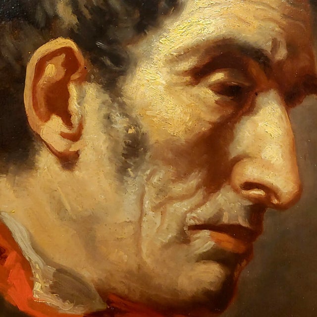 19th Century Jacob Taanman-Unconventional Portrait of a Preoccupied Abraham Lincoln-19th C. Oil Painting For Sale - Image 5 of 9