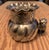 A beautifully detailed Victorian silverplate figural toothpick or match holder, featuring a finely cast pug / French...