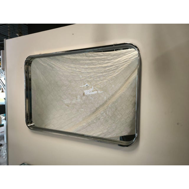 Vintage Chrome Mirror, 1970s For Sale - Image 6 of 10