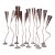 Vintage Adjustable Sculptural Metal Candlesticks, Set of Twelve For Sale