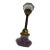 Antique Victorian Sun-Purple Amethyst & Clear Glass Doorknob Set With Spindle For Sale