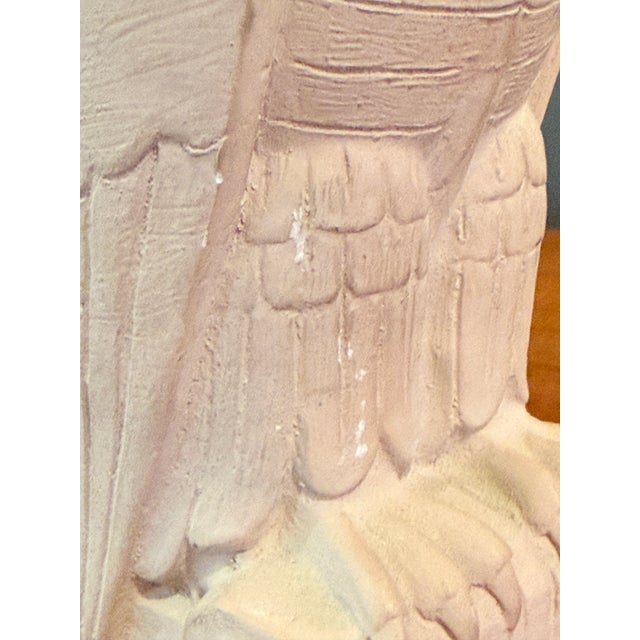 Stone Art Deco Heavy Cast Sandstone Owl Bookends - A Pair For Sale - Image 7 of 11