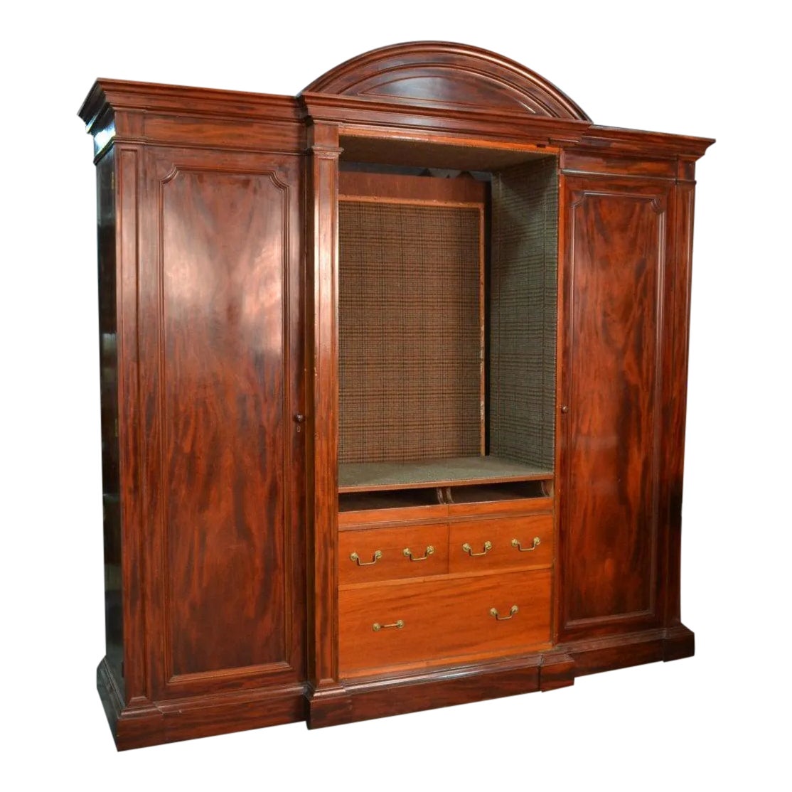 Arched Mahogany Armoire Chairish