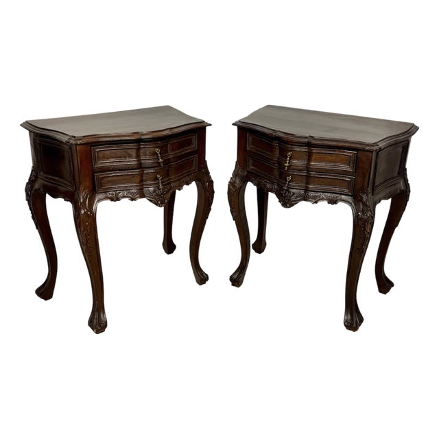 Mid-Century French Louis XV Style Nightstands, 1940, Set of 2 For Sale