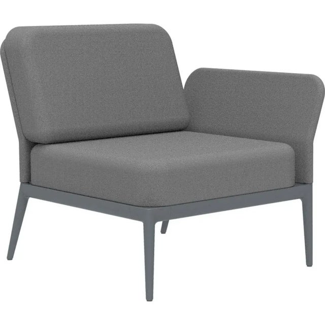 Cover grey left modular sofa by mowee dimensions: d83 x w80 x h81 cm (seat height 42 cm). Material: aluminium and...