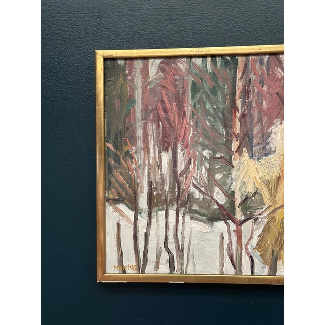 Original oil on canvas – “winter landscape” by m. Niklas (attributed) – signed – vintage & framed – 36 × 38.5 cm(14.17 ×...