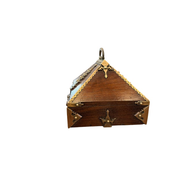 Traditional 18th Century Brass Mounted and Lacquered “Marriage” Dowry Box. Exquisite For Sale - Image 3 of 9