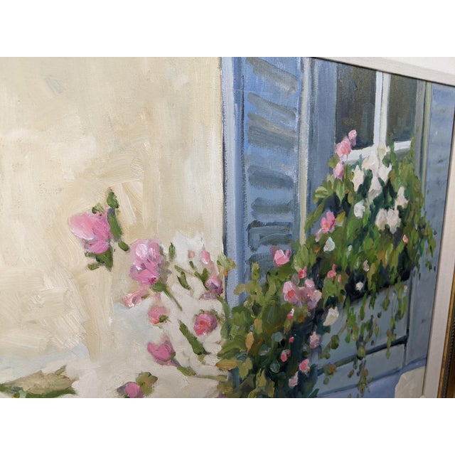 Carole McDermott Original Impressionist Floral Window Oil Painting For Sale - Image 4 of 17