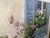 Carole McDermott Original Impressionist Floral Window Oil Painting For Sale - Image 4 of 17