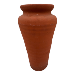 Mid 20th Century Signed Terra Cotta Tall Vase