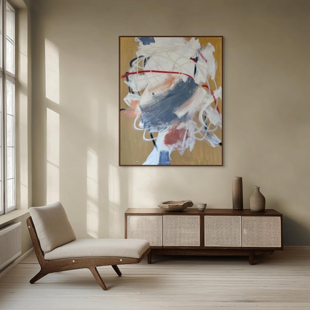 Abstract Contemporary Abstract Oil and Acrylic on Canvas "8 1/2 Bit" by Tommaso Fattovich For Sale - Image 3 of 5