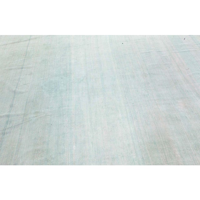 Doris Leslie Blau Vintage Indian Dhurrie Rug with Floral Border For Sale - Image 4 of 9