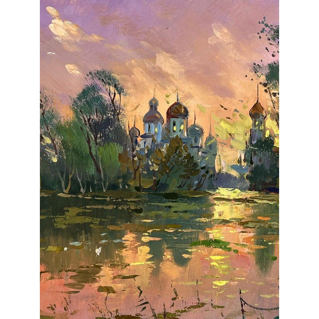 Oil Painting Abandoned Boat on the River Yuriy Suprunchuk For Sale - Image 4 of 11