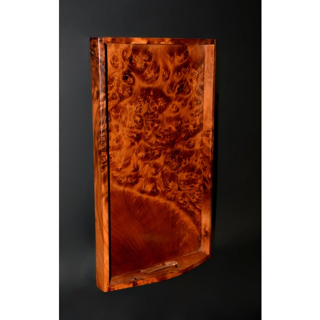 Rare Fragrant Thuya Exotic Wood Tray Large 15.5" Solid Wood For Sale - Image 9 of 18