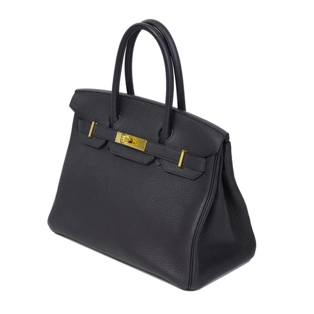 2010s Hermès Birkin 30 Noir Togo Gold Hardware 2015 For Sale - Image 5 of 8