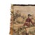 A wonderfully atmospheric vintage French-style jacquard tapestry depicting an idyllic pastoral courtship scene, rendered...