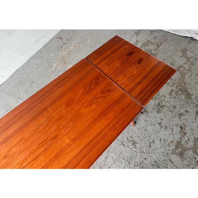 1960s 1960s Beautiful Danish Mid Century Modern Teak Dining Table Professionally Refinished For Sale - Image 5 of 9