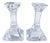 Late 20th Century Orrefors Regina Crystal Candle Holders, a Pair For Sale