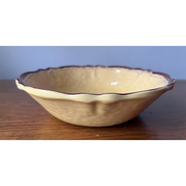 This gorgeous set of 12 unused Le Cadeaux "Antiqua" pattern luxury melamine soup/cereal bowls in the Mustard color. Made...