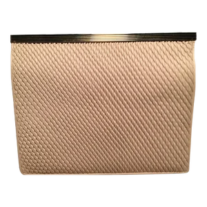 Judith Leiber Vintage Cream Leather Clutch