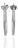 18k 750 Solid White Gold in and Out Natural Diamond Hoop Earrings, Pair For Sale